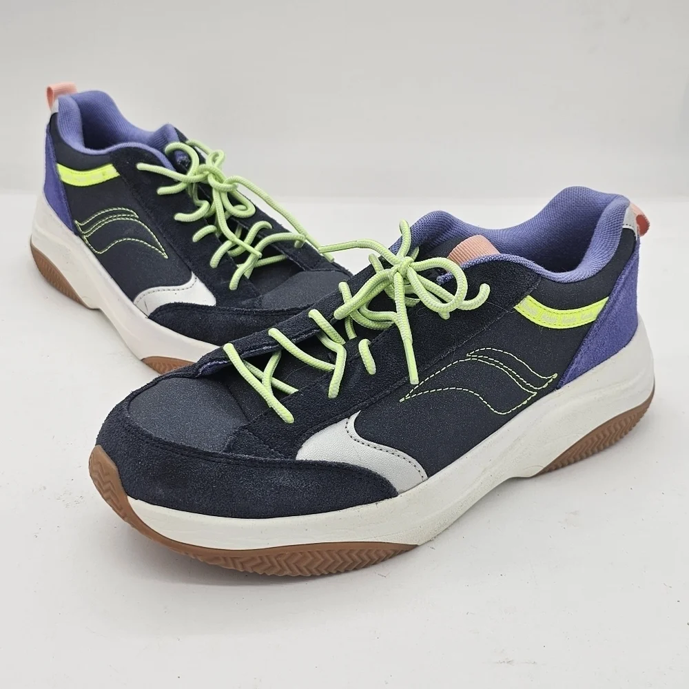 Keds K-89 Suede/Leather Sneakers | Blue Multi | Women’s 9.5 M | New Without Box